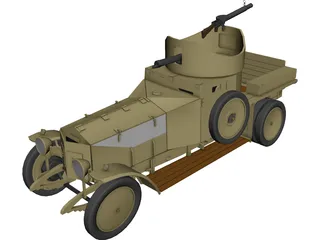 Rolls Royce Mk I (1925) 3D Model preview