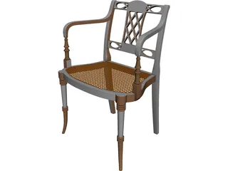 Chair Sheraton Elbow 3D Model preview
