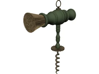 Victorian Corkscrew 3D Model preview