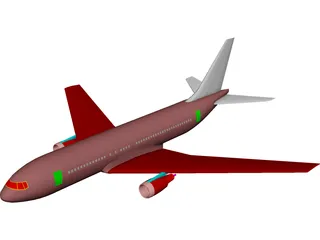 Boeing 767-200 3D Model preview