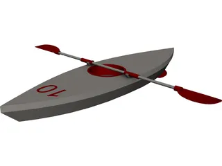 Kayak 3D Model preview