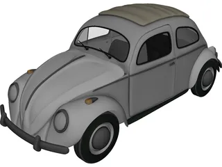 Volkswagen Beetle (1963) 3D Model preview