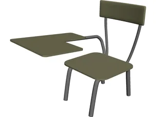Student Desk 3D Model preview