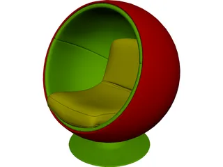 Egg Chair 3D Model preview