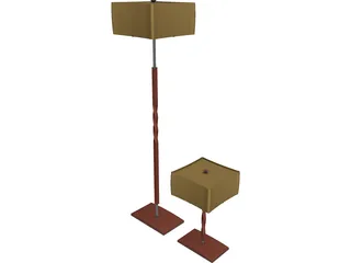 Standing Lamps 3D Model preview
