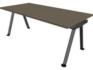 Office Table 3D Model preview