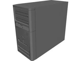 Compaq Desktop Computer 3D Model preview