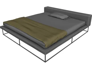Ile Bed - Living Divani 3D Model preview
