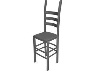 Bar Stool 3D Model preview