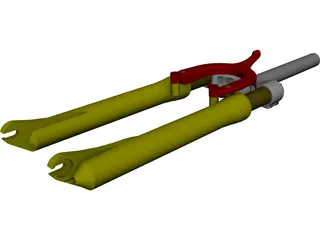 Suspension Fork 3D Model preview