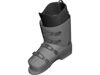 Ski Boot 3D Model preview