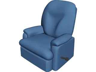 Leather Recliner 3D Model preview