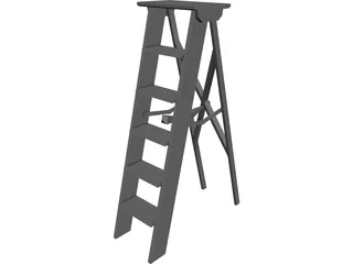 Folding Ladder 3D Model preview