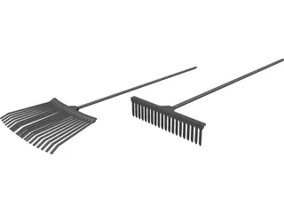 Lawn Rakes 3D Model preview