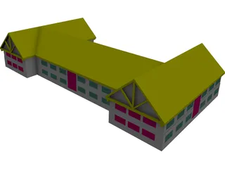 Retail Building 3D Model preview