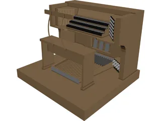 Church Organ 3D Model preview