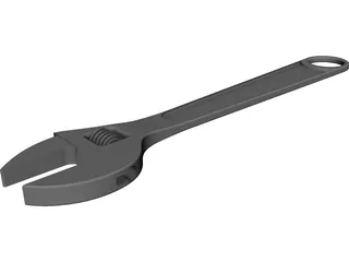 Steel Cast Wrench 3D Model preview