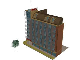 Small Passanger Hotel (Sofia, Bulgaria) 3D Model preview