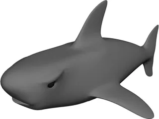Cartoon Shark 3D Model preview