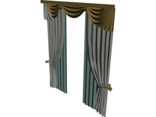Curtains 3D Model preview