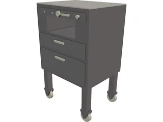 Hospital Bedside Console 3D Model preview