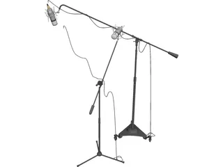 Neuman U47 Microphone 3D Model preview