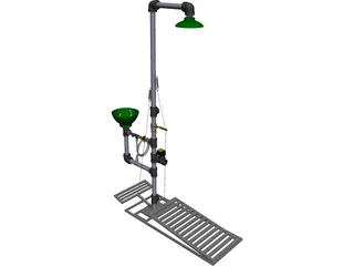 Safety Shower and Eye Wash 3D Model preview