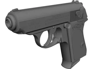 Walter PPK 9mm 3D Model preview