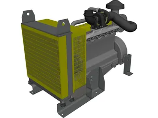 John Deere Engine 3D Model preview
