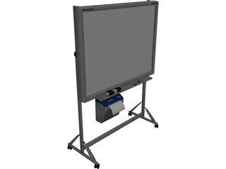 Stand Panasonic Panaboard 3D Model preview