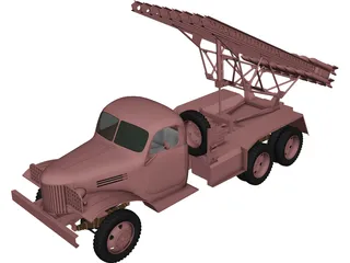 Katjuscha Russian Rocket launcher 3D Model preview