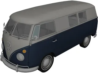 Volkswagen T1 (1967) 3D Model preview