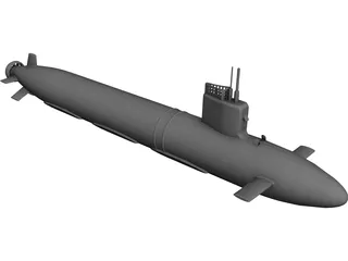 USS Minnesota Submarine 3D Model preview