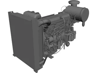 Volvo Penta TAD1362VE Engine 3D Model preview