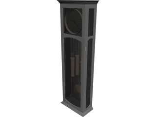 Long Case Clock 3D Model preview