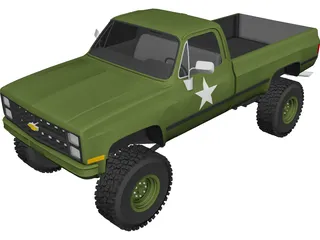 Chevrolet Pickup 3D Model preview