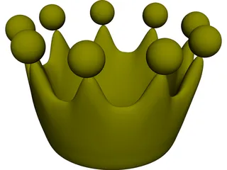 Cartoon Crown 3D Model preview