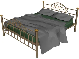 Iron Bed 3D Model preview