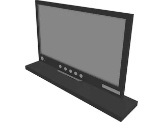Sony Flat Screen Monitor 3D Model preview