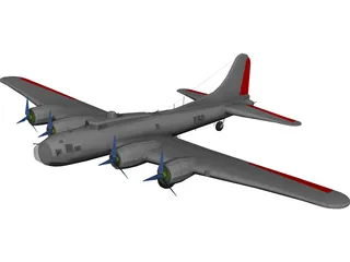 Boeing B-17 Flying Fortress 3D Model preview