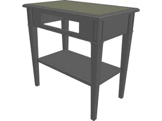 Walnut Nightstand 3D Model preview