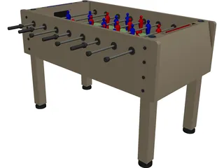 Foosball Table 3D Model preview