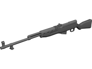 SKS Rifle 3D Model preview