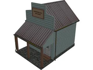 Short Shop 3D Model preview