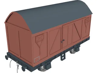 Goods Wagon 3D Model preview