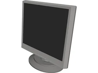Flat Screen Monitor 17 inch 3D Model preview