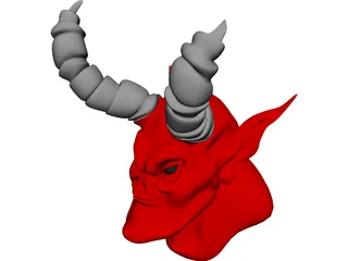 Demon Head 3D Model preview