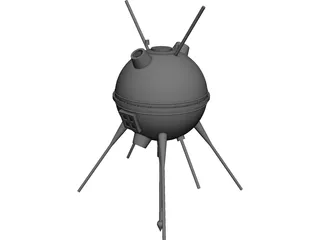 Luna 1 Probe 3D Model preview