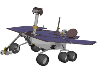 Mars Spirit Rover Exploration 3D Model preview
