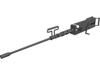 12.7 Browning M2 3D Model preview